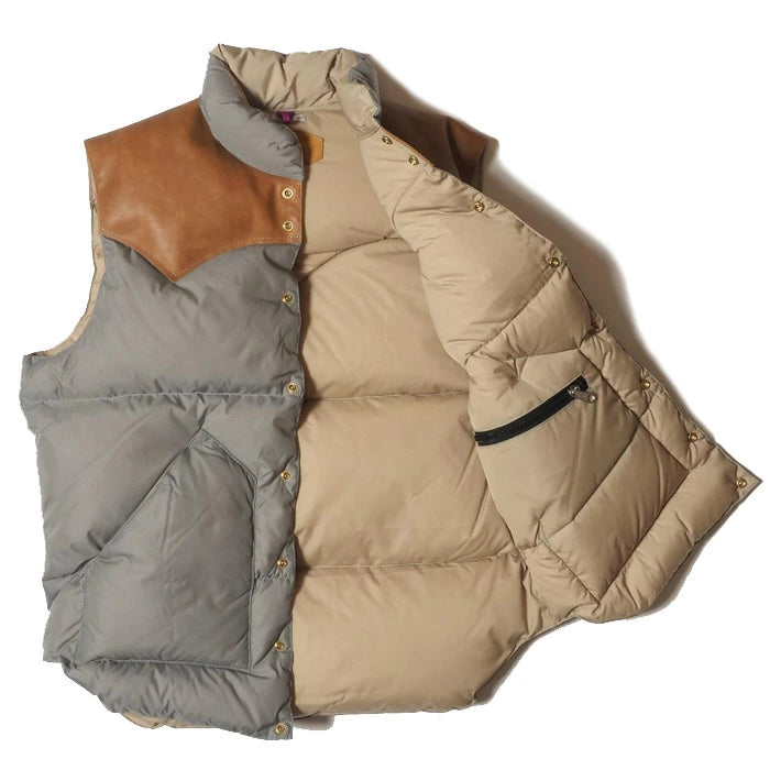 WAREHOUSE ウエアハウス ダウンベスト Lot Rocky Mountain Featherbed × WAREHOUSE NYLON DOWN VEST ロッキーマウンテン