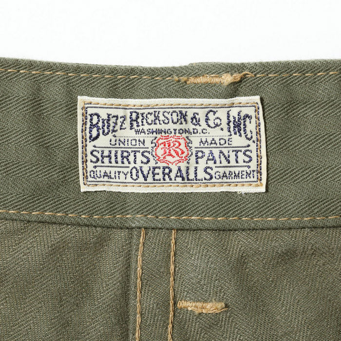 BUZZ RICKSON'S バズリクソンズ パンツ BR42501 U.S. MARINE CORPS M-1944 HERRINGBONE PANTS SHORT LENGTH