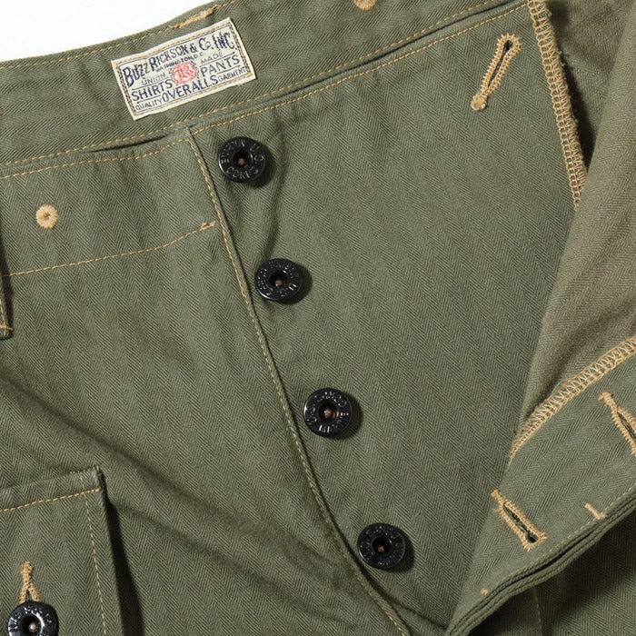 BUZZ RICKSON'S バズリクソンズ パンツ BR42501 U.S. MARINE CORPS M-1944 HERRINGBONE PANTS SHORT LENGTH