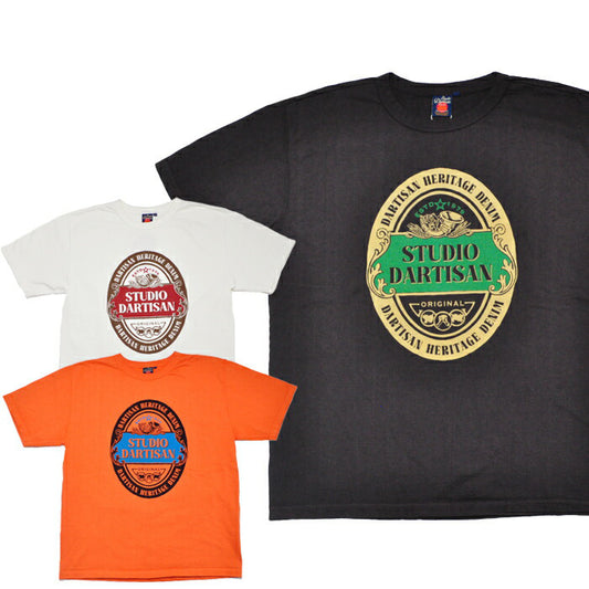ダルチザン STUDIO D'ARTISAN Tシャツ 吊り編み プリントTシャツ 8179B ステュディオダルチザン