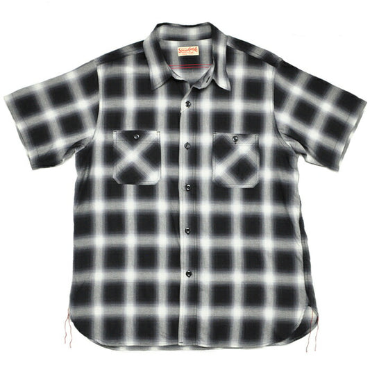 シュガーケーン SUGAR CANE シャツ SC39519 OMBRE CHECK S/S WORK SHIRT ワークシャツ