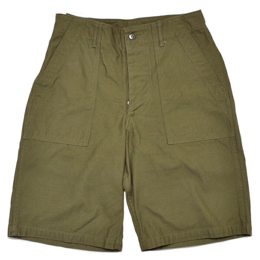 BUZZ RICKSON'S バズリクソンズ パンツ ショーツ BR51735 TROUSERS, MEN'S, COTTON SATEEN OLIVE GREEN QM SHADE 107, TYPE 1, CLASS SHORTS
