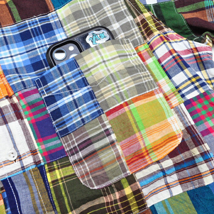 シュガーケーン SUGAR CANE シャツ SC39515 MADRAS CHECK PATCHWORK BUTTON DOWN SHIRT
