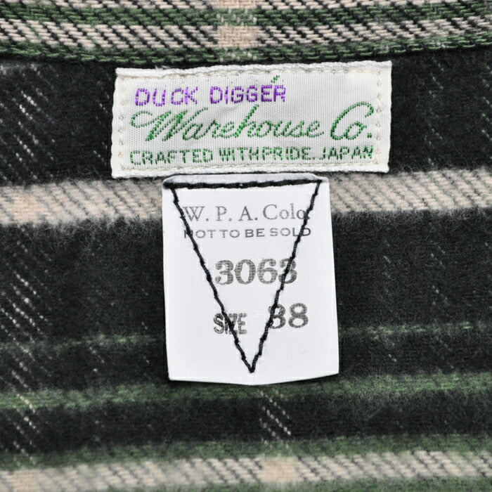 WAREHOUSE ウエアハウス ネルシャツ Lot 3063 1930'S WPA ONE POCKET PULLOVER SHIRTS プルオーバーシャツ