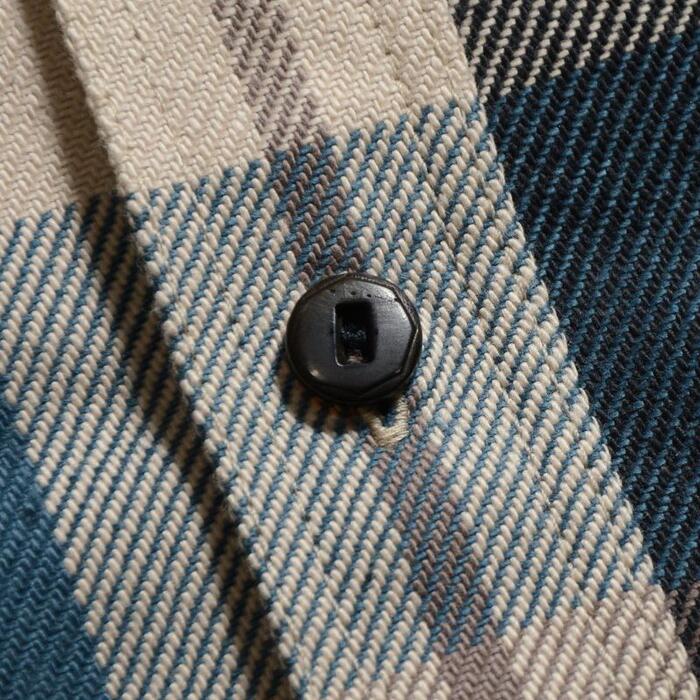 デラックスウエア DELUXEWARE ネルシャツ HV-57 50s BLUE KING メンズ