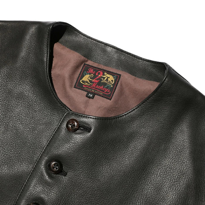 JELADO ジェラード レザージャケット The 2 Monkeys ザ・トゥーモンキーズ Round-neck Leather Waistcoat TM03430