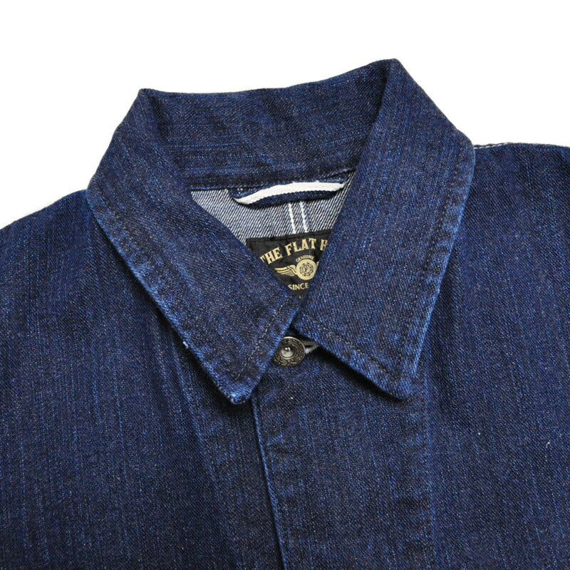 THE FLAT HEAD フラットヘッド ジャケット 12.5oz 左綾ジンバブエコットン デニムカバーオール フェード加工 FN-OJ-DC201F