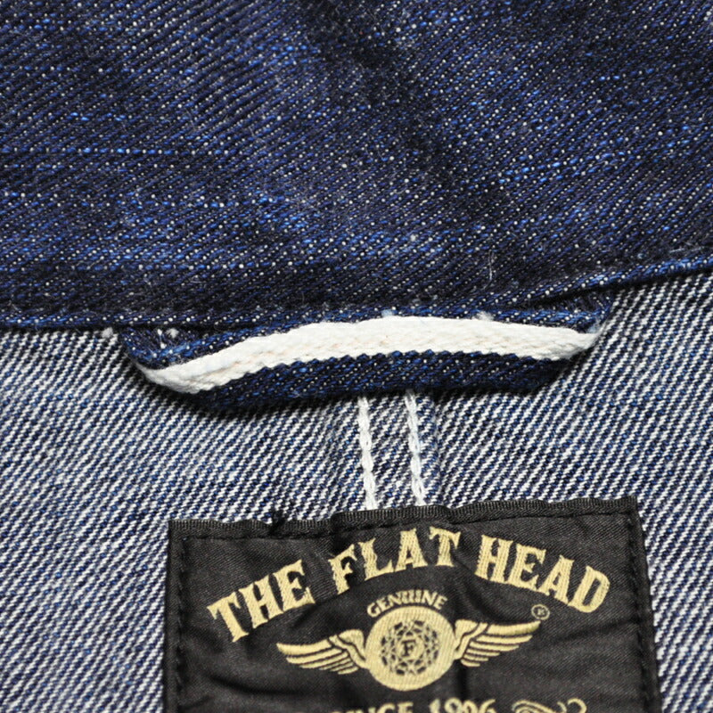 THE FLAT HEAD フラットヘッド ジャケット 12.5oz 左綾ジンバブエコットン デニムカバーオール フェード加工 FN-OJ-DC201F