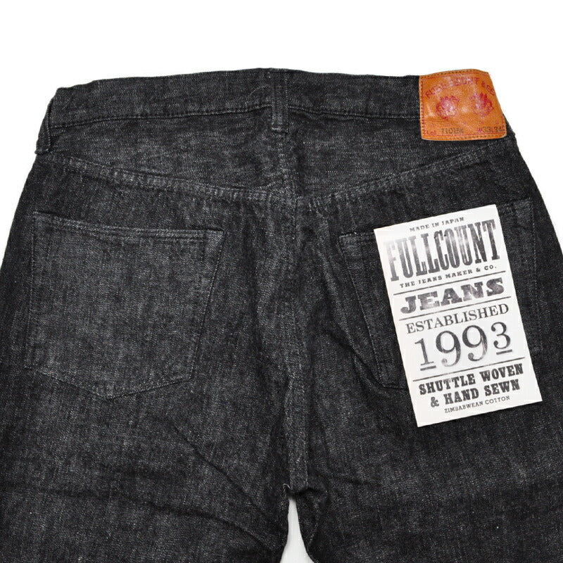 フルカウント FULLCOUNT デニム 1101BK Srtaight Black Selvedge Denim ブラック ジーンズ