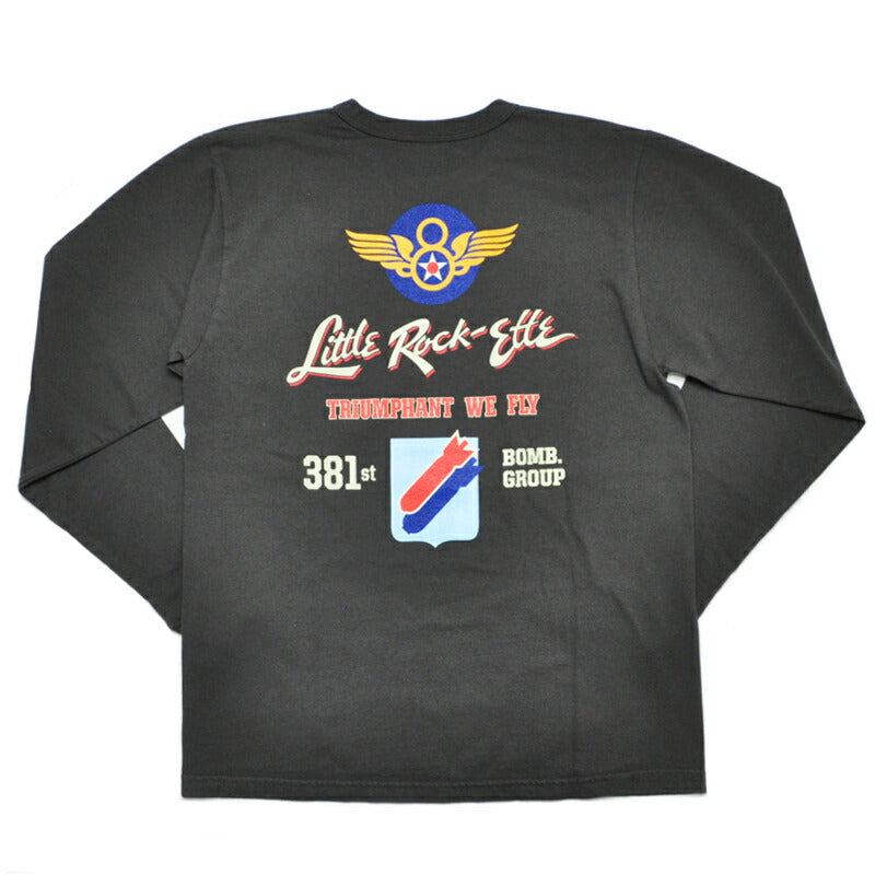 BUZZ RICKSON'S バズリクソンズ Tシャツ 長袖 L/S T-SHIRT 381st BOMB.GROUP" BR69699