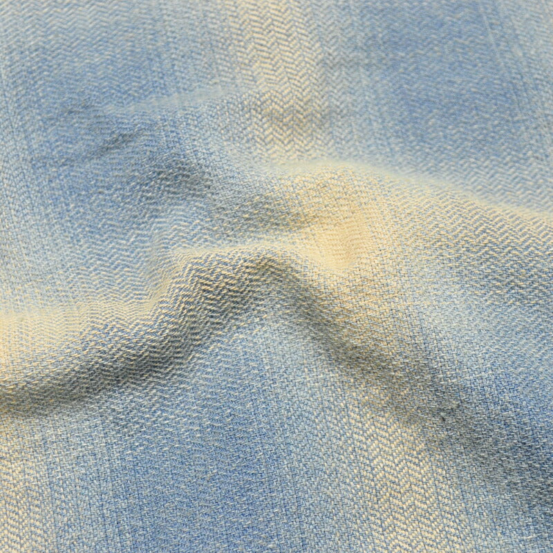 HOUSTON ヒューストン シャツ 41272 INDIGO HB OMBRE CHECK L/S SHIRT インディゴヘリンボーンオンブレーチェック