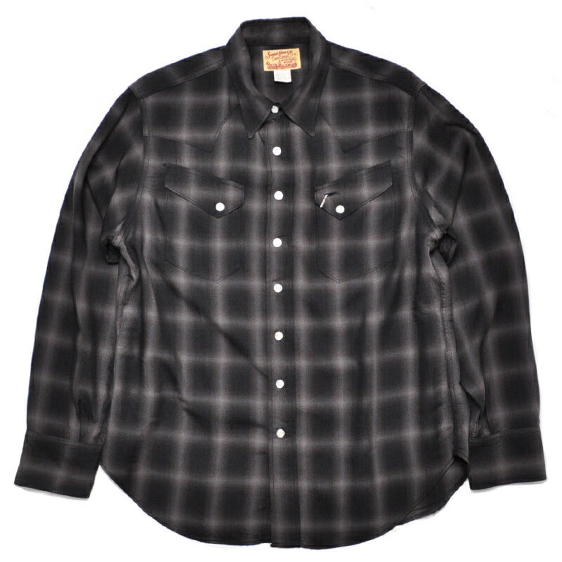 シュガーケーン SUGAR CANE シャツ SC29688 OMBRE CHECK L/S WESTERN SHIRT