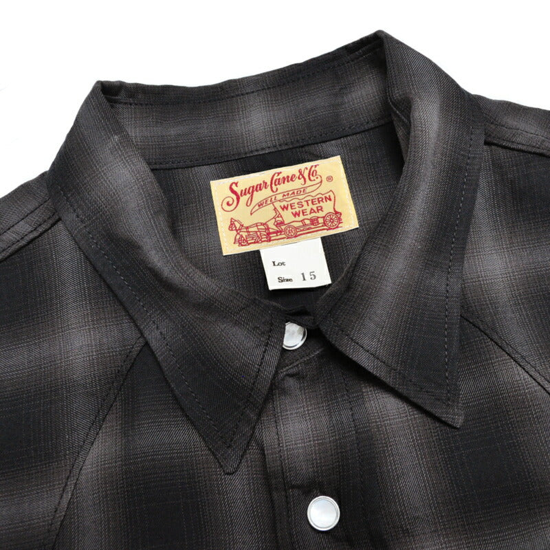 シュガーケーン SUGAR CANE シャツ SC29688 OMBRE CHECK L/S WESTERN SHIRT