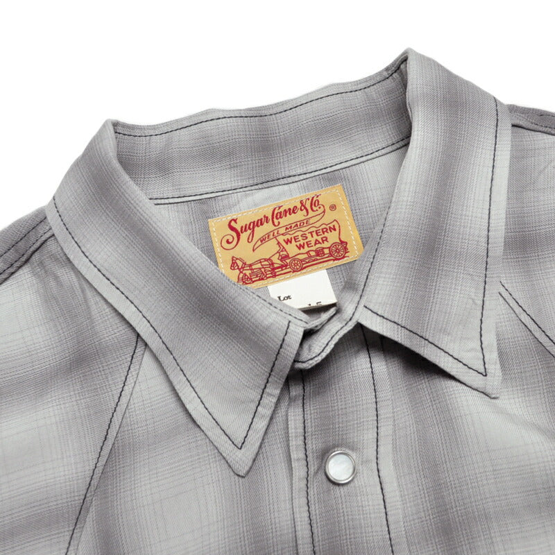 シュガーケーン SUGAR CANE シャツ SC29688 OMBRE CHECK L/S WESTERN SHIRT
