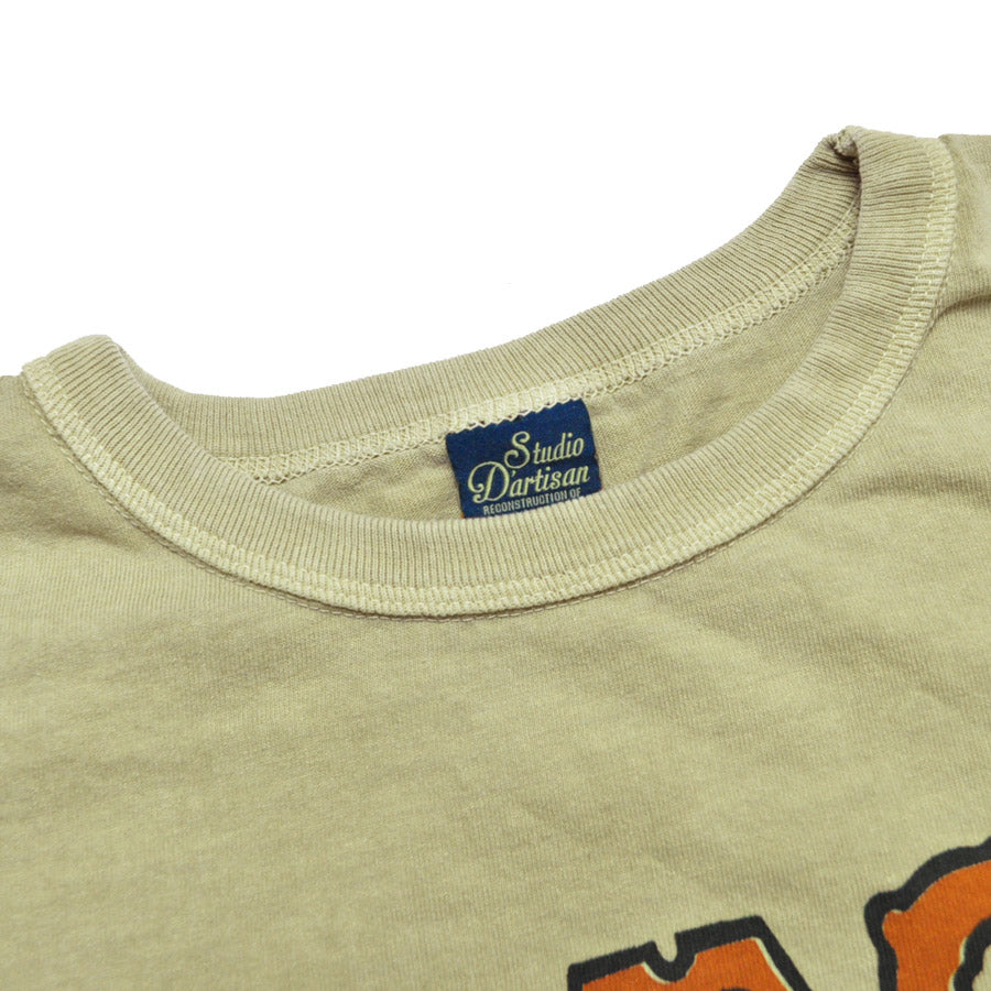 ダルチザン STUDIO D'ARTISAN Tシャツ ピグメント加工プリントTシャツ 8207B