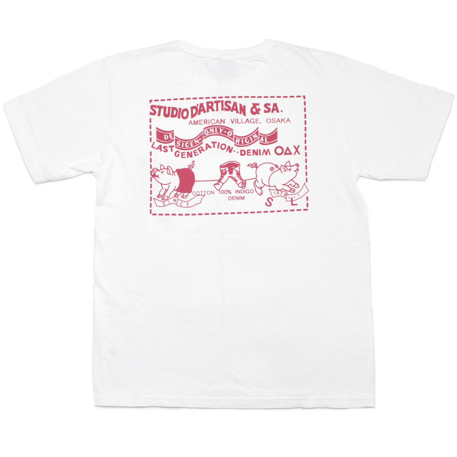 ダルチザン STUDIO D'ARTISAN Tシャツ デニムポケットプリントTシャツ 8214A