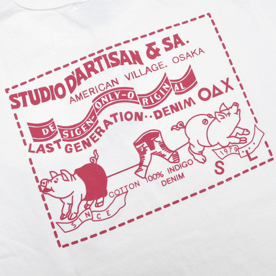 ダルチザン STUDIO D'ARTISAN Tシャツ デニムポケットプリントTシャツ 8214A