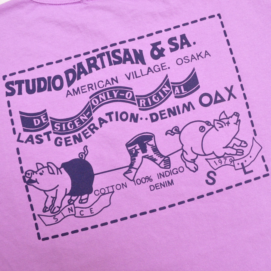 ダルチザン STUDIO D'ARTISAN Tシャツ デニムポケットプリントTシャツ 8214A