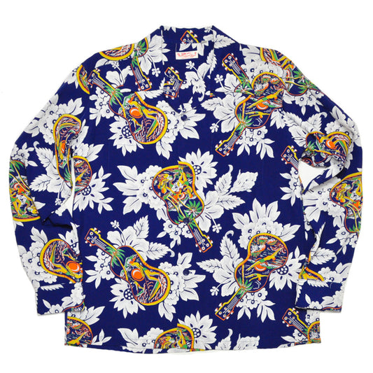 SUN SURF サンサーフ アロハシャツ SS29603 L/S RAYON HAWAIIAN SHIRT "UKULELE MELODY"