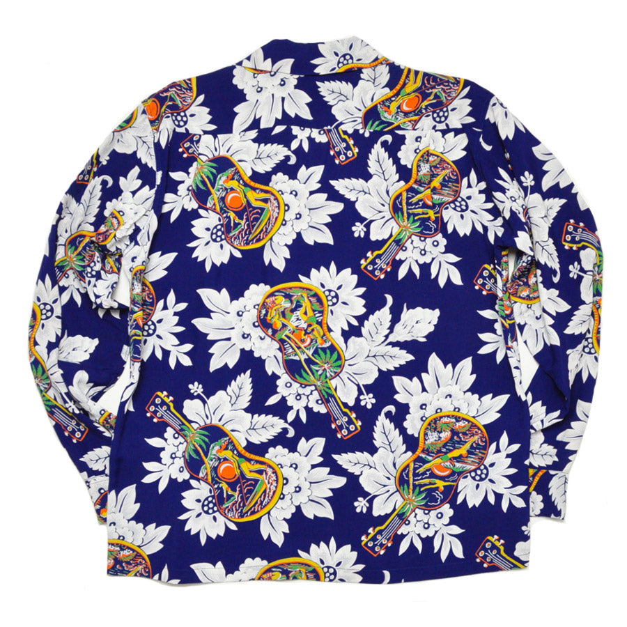 SUN SURF サンサーフ アロハシャツ SS29603 L/S RAYON HAWAIIAN SHIRT "UKULELE MELODY"