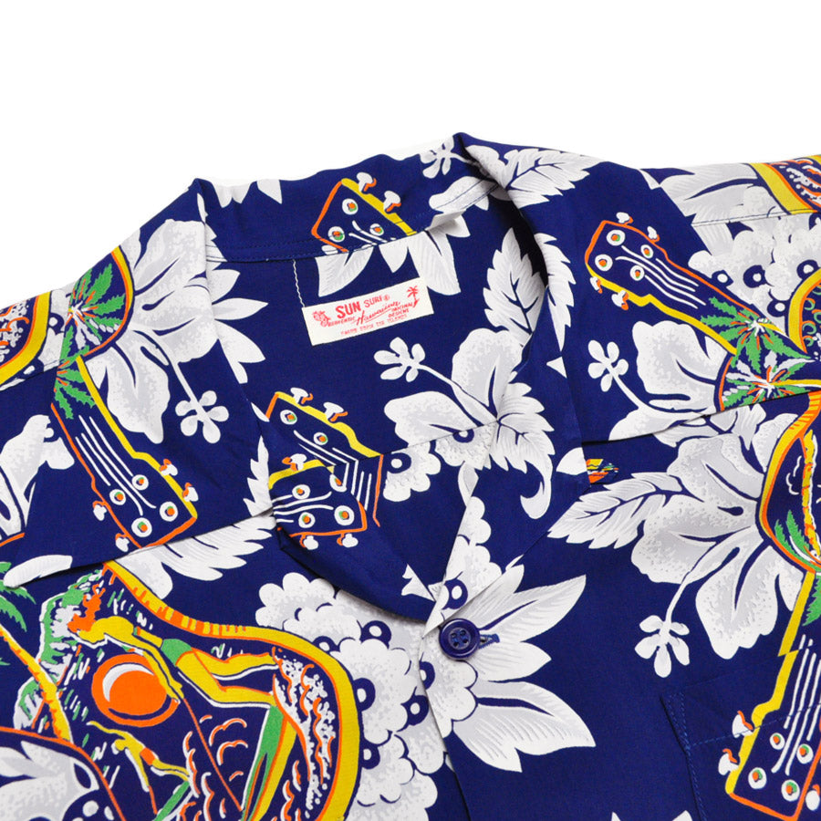 SUN SURF サンサーフ アロハシャツ SS29603 L/S RAYON HAWAIIAN SHIRT "UKULELE MELODY"