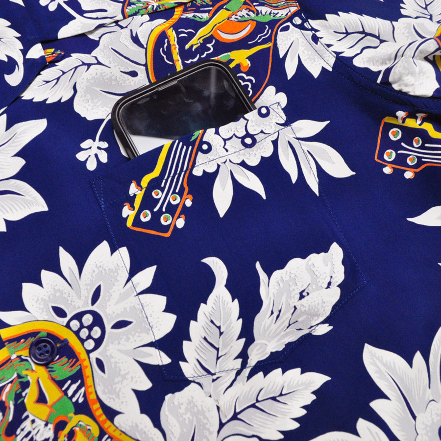SUN SURF サンサーフ アロハシャツ SS29603 L/S RAYON HAWAIIAN SHIRT "UKULELE MELODY"