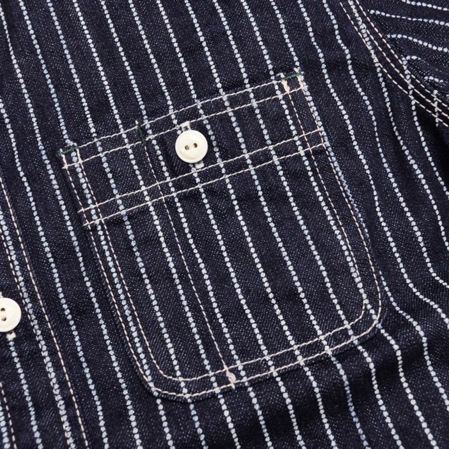 THE FLAT HEAD フラットヘッド シャツ 10oz デニム ウォバッシュ 半袖ワークシャツ FN-SDK-702S