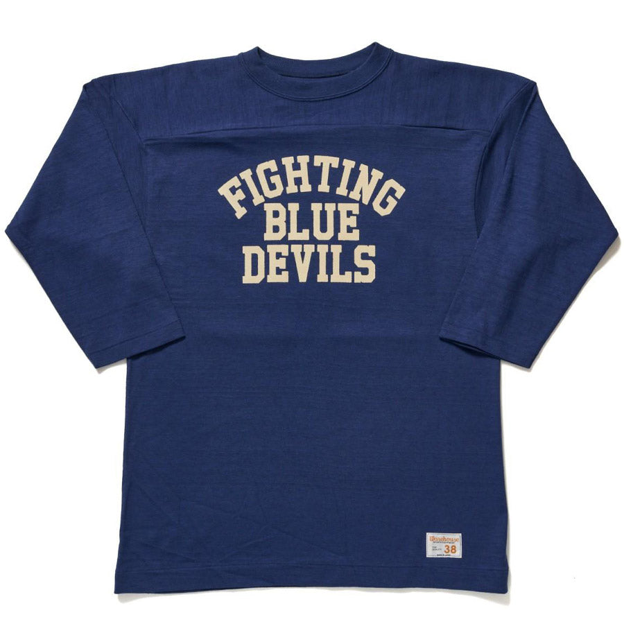 WAREHOUSE ウエアハウス Tシャツ Lot 4063 7分袖フットボールT BLUE DEVILS