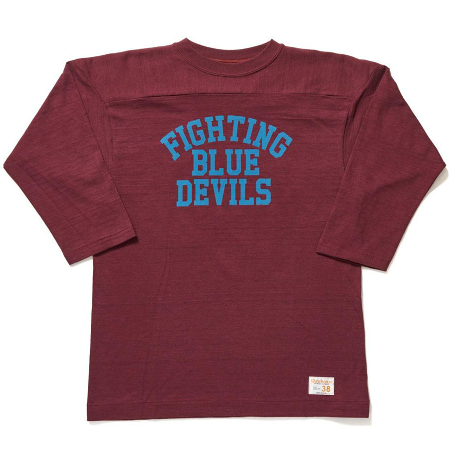 WAREHOUSE ウエアハウス Tシャツ Lot 4063 7分袖フットボールT BLUE DEVILS