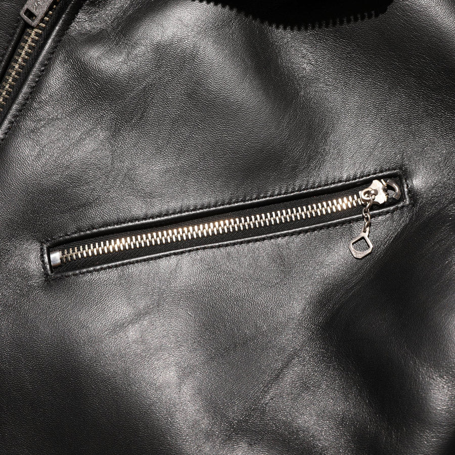 JELADO ジェラード レザージャケット ライダースジャケット Rebel Jacket Horse Hide Semi Aniline Finish Black エポレット有り SG83420