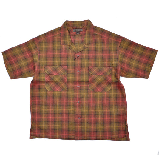 NIGEL CABOURN ナイジェルケーボン シャツ オープンカラーシャツ - ヘンプチェック 80520011009 OPEN COLLAR SHIRT - HEMP CHECK