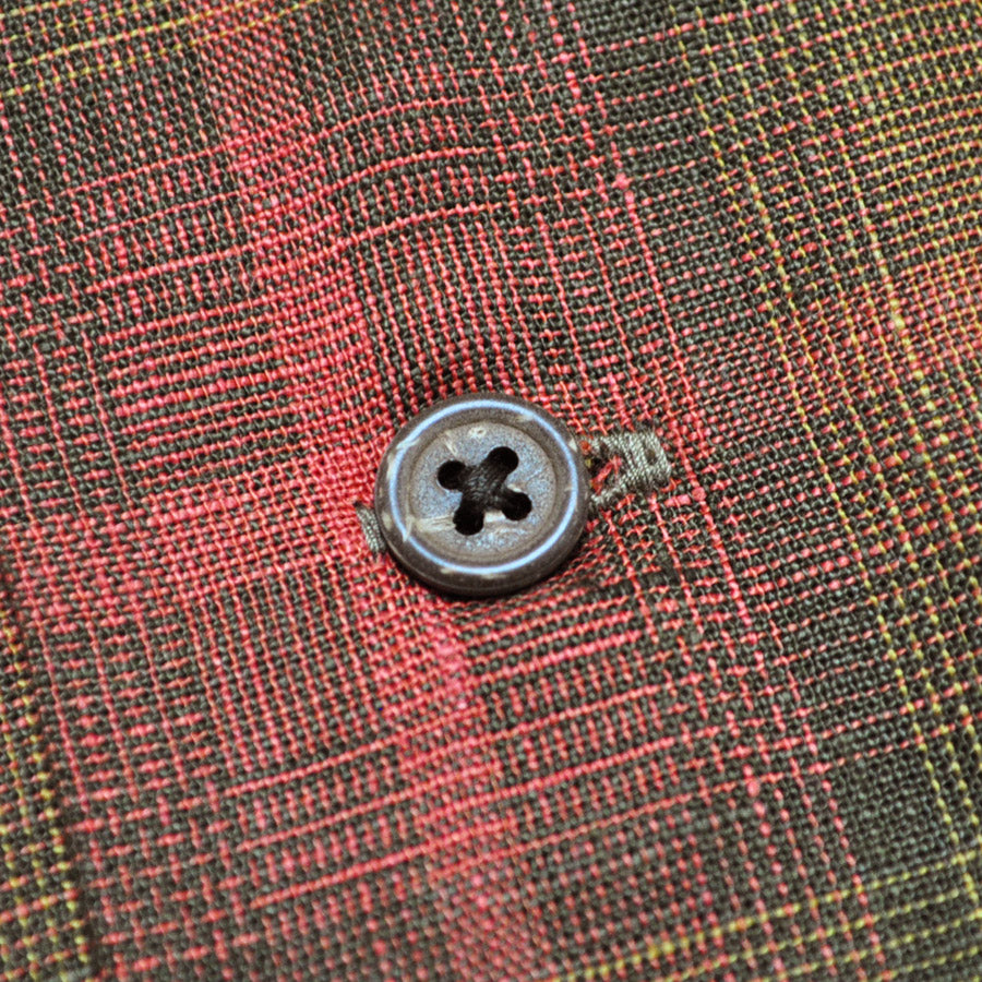 NIGEL CABOURN ナイジェルケーボン シャツ オープンカラーシャツ - ヘンプチェック 80520011009 OPEN COLLAR SHIRT - HEMP CHECK