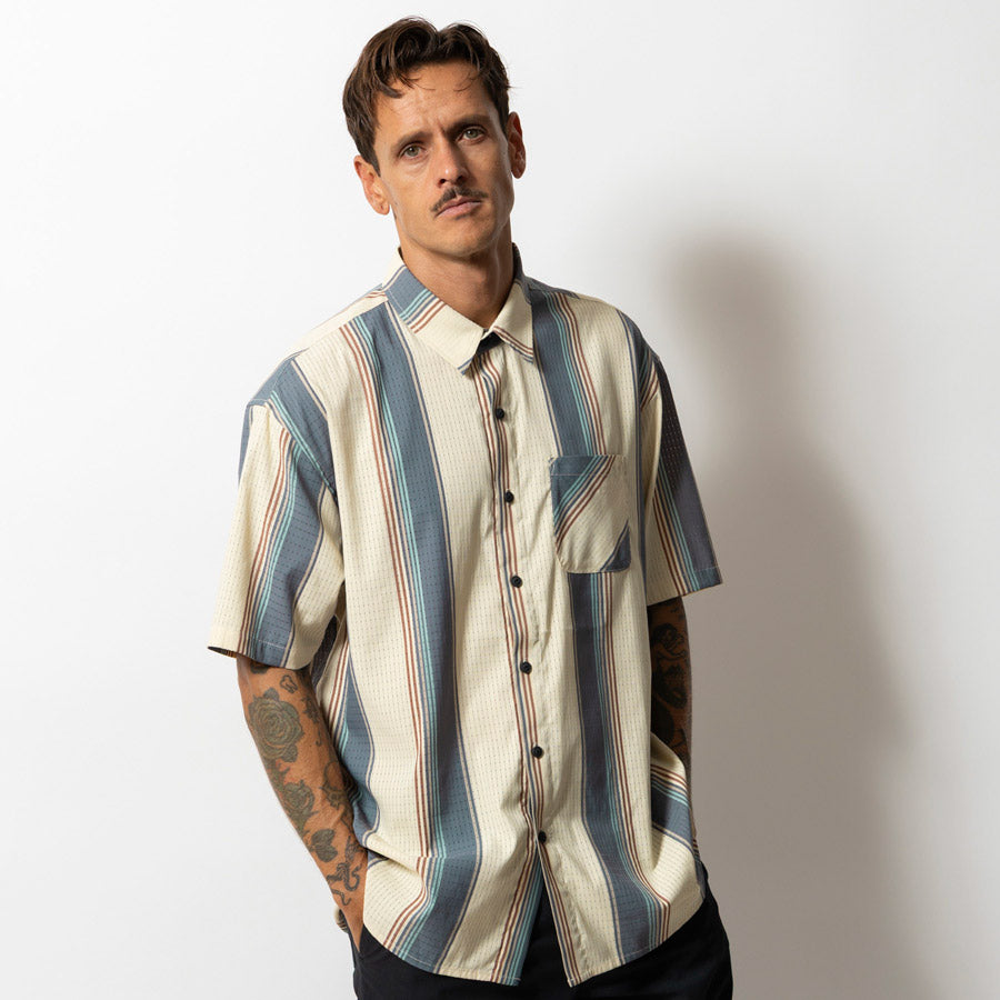 ROARK ロアーク シャツ "VERTICAL STRIPES" BLESS UP S/S RWJ1225