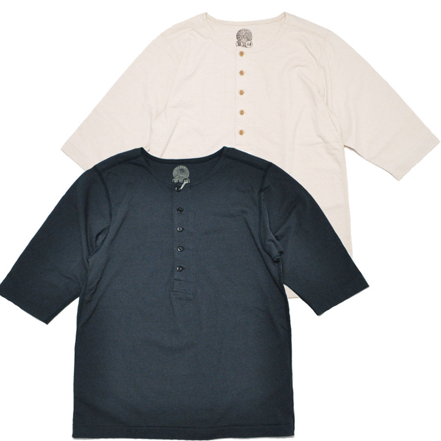 TWO MOON トゥームーン Tシャツ 20277 Half sleeve henley neck tee ハーフスリーブ ヘンリーネック Tシャツ