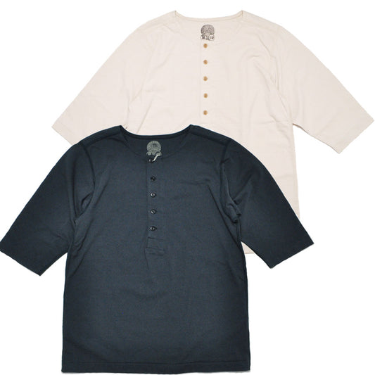 TWO MOON トゥームーン Tシャツ 20277 Half sleeve henley neck tee ハーフスリーブ ヘンリーネック Tシャツ