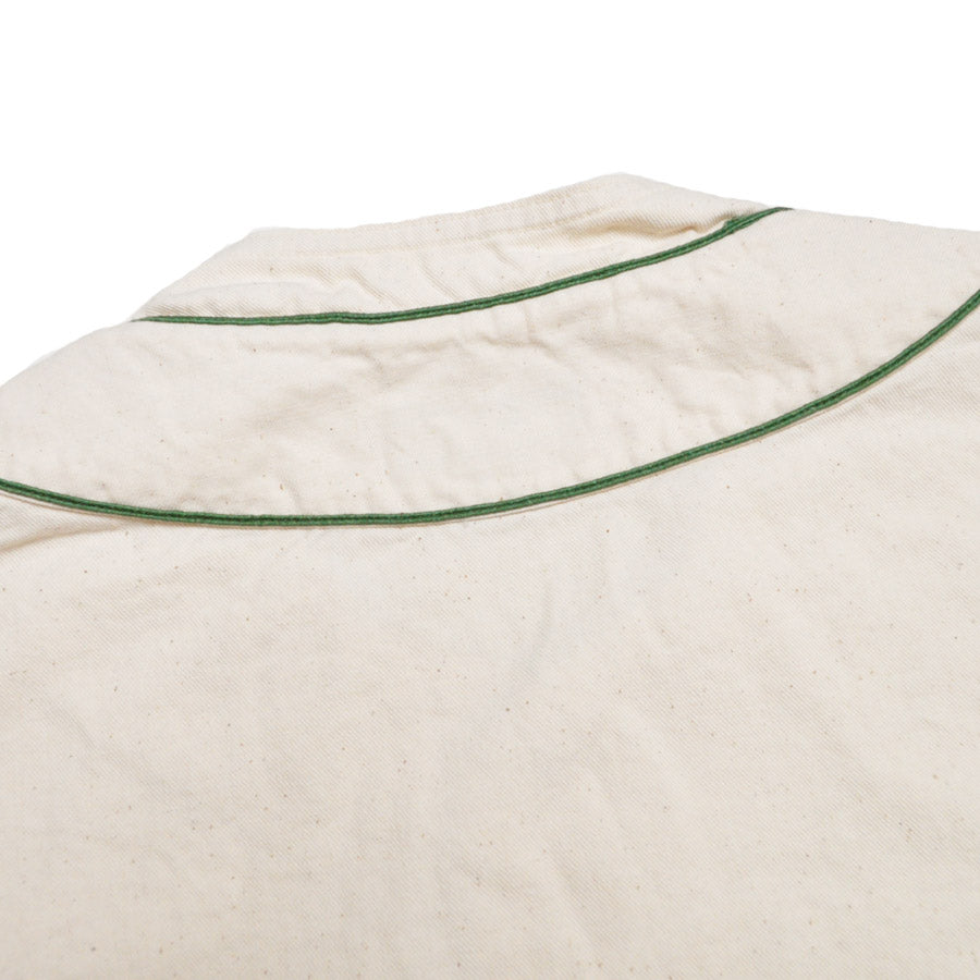 NIGEL CABOURN ナイジェルケーボン シャツ ベースボールシャツ ショートスリーブ - コットンツイル 80520011002 BASEBALL SHIRT S/S - COTTON TWILL