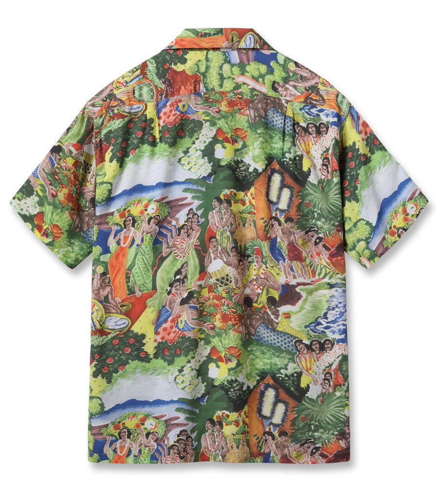 SUN SURF サンサーフ アロハシャツ SS39678 SUN SURF SPECIAL EDITION “ORIGINAL MATSON MENU DESIGN by EUGENE SAVAGE” (SHORT SLEEVE)