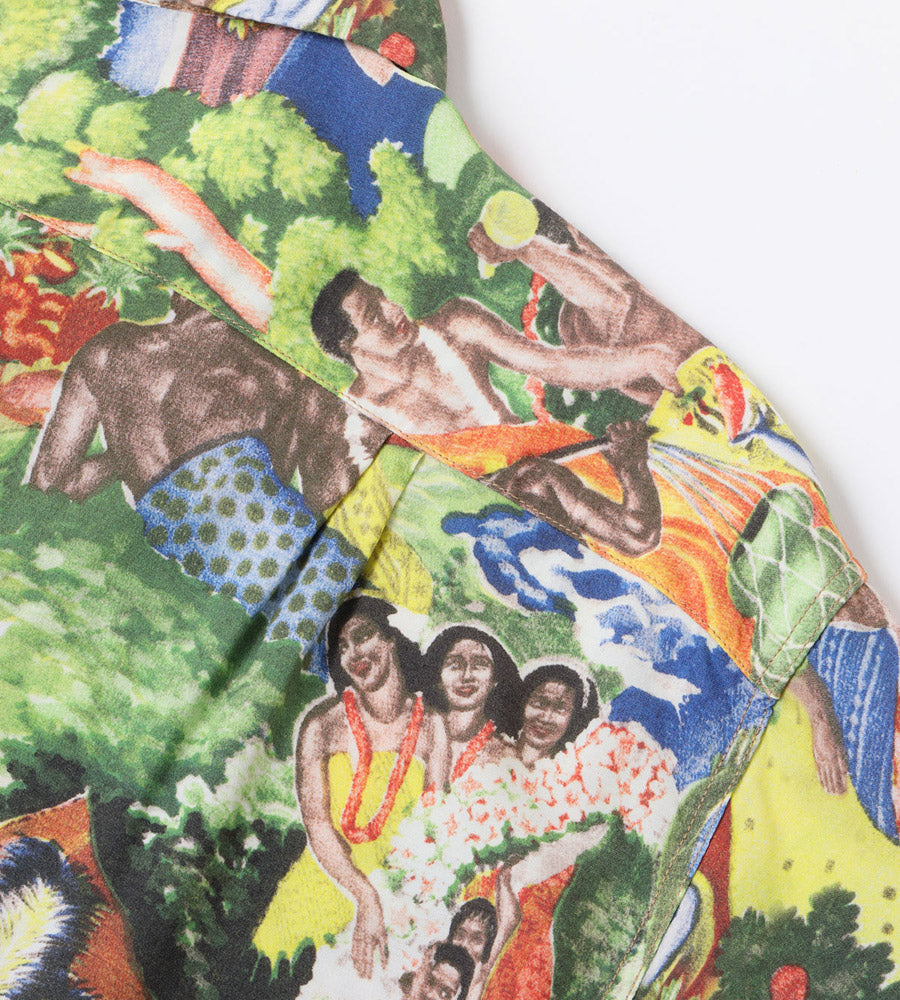 SUN SURF サンサーフ アロハシャツ SS39678 SUN SURF SPECIAL EDITION “ORIGINAL MATSON MENU DESIGN by EUGENE SAVAGE” (SHORT SLEEVE)