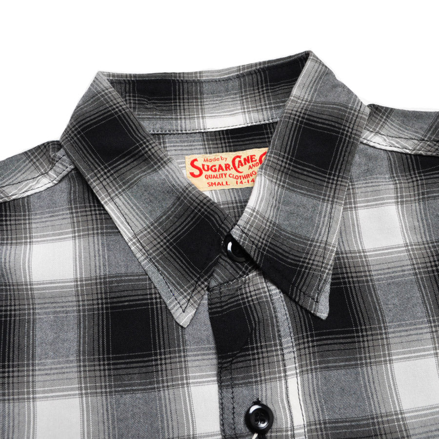 シュガーケーン SUGAR CANE シャツ SC39728 RAYON OMBRE CHECK S/S WORK SHIRT