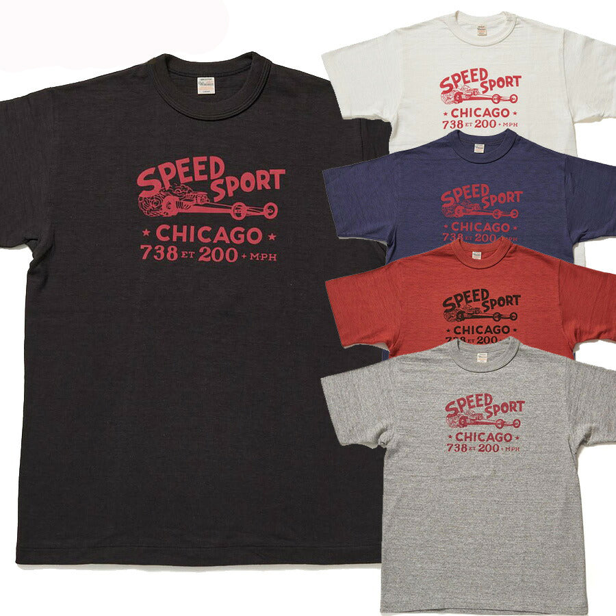WAREHOUSE ウエアハウス Tシャツ Lot 4601 SPEED SPORT メンズ 半袖