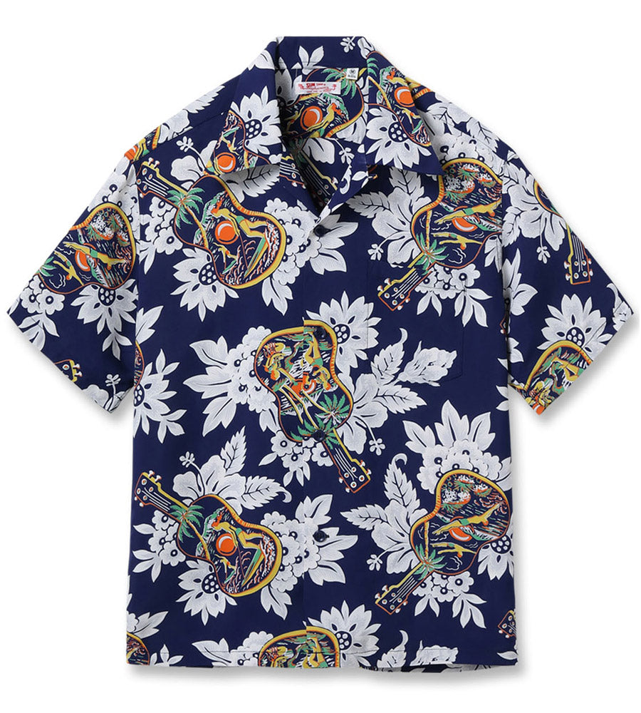 SUN SURF サンサーフ アロハシャツ SS39613 RAYON HAWAIIAN SHIRT “UKULELE MELODY”