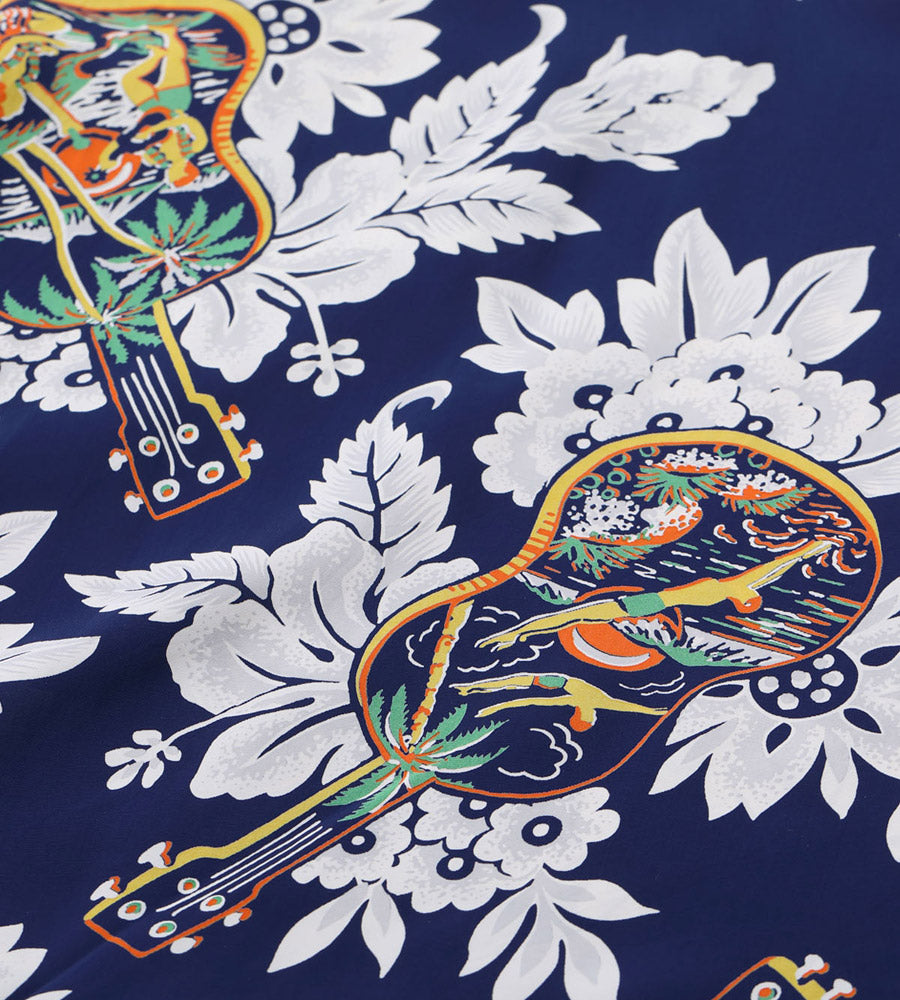 SUN SURF サンサーフ アロハシャツ SS39613 RAYON HAWAIIAN SHIRT “UKULELE MELODY”