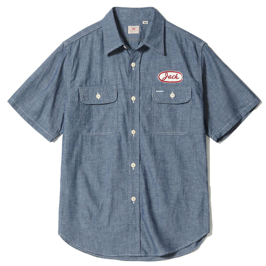 シュガーケーン SUGAR CANE シャツ SC39731 CHAMBRAY WORK SHIRT with CHAIN EMBROIDERED