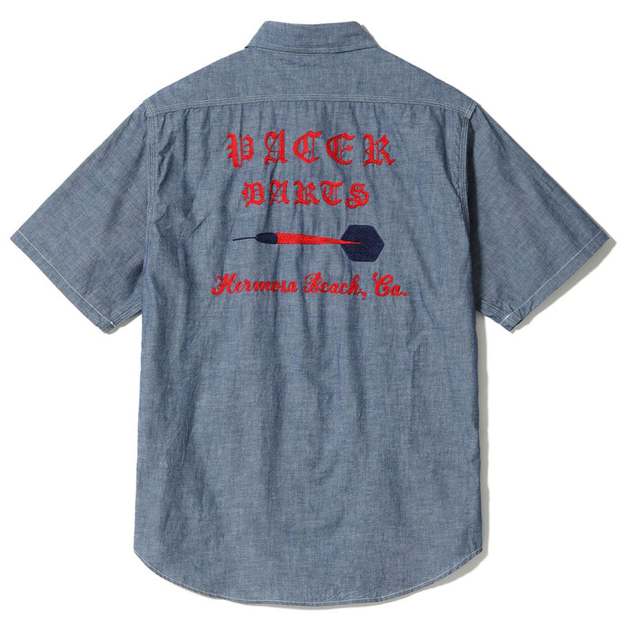 シュガーケーン SUGAR CANE シャツ SC39731 CHAMBRAY WORK SHIRT with CHAIN EMBROIDERED