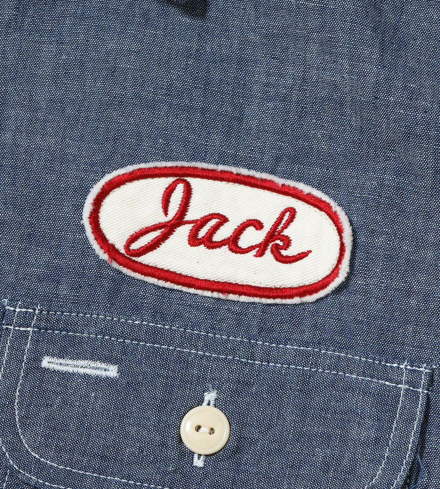 シュガーケーン SUGAR CANE シャツ SC39731 CHAMBRAY WORK SHIRT with CHAIN EMBROIDERED