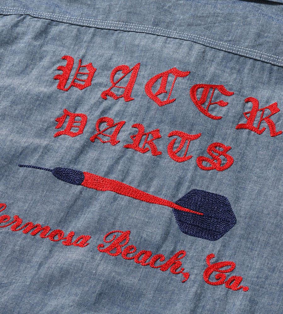シュガーケーン SUGAR CANE シャツ SC39731 CHAMBRAY WORK SHIRT with CHAIN EMBROIDERED