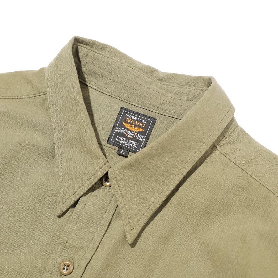 JELADO ジェラード S/S Officer Shirt CT21114A オフィサーシャツ メンズ オリーブ