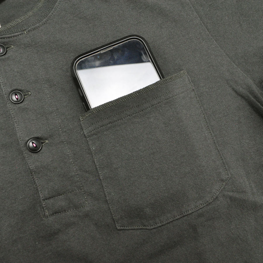 TWO MOON トゥームーン Tシャツ 26344 Henry neck Pocket T-shirt ヘンリーネック ポケット Tシャツ