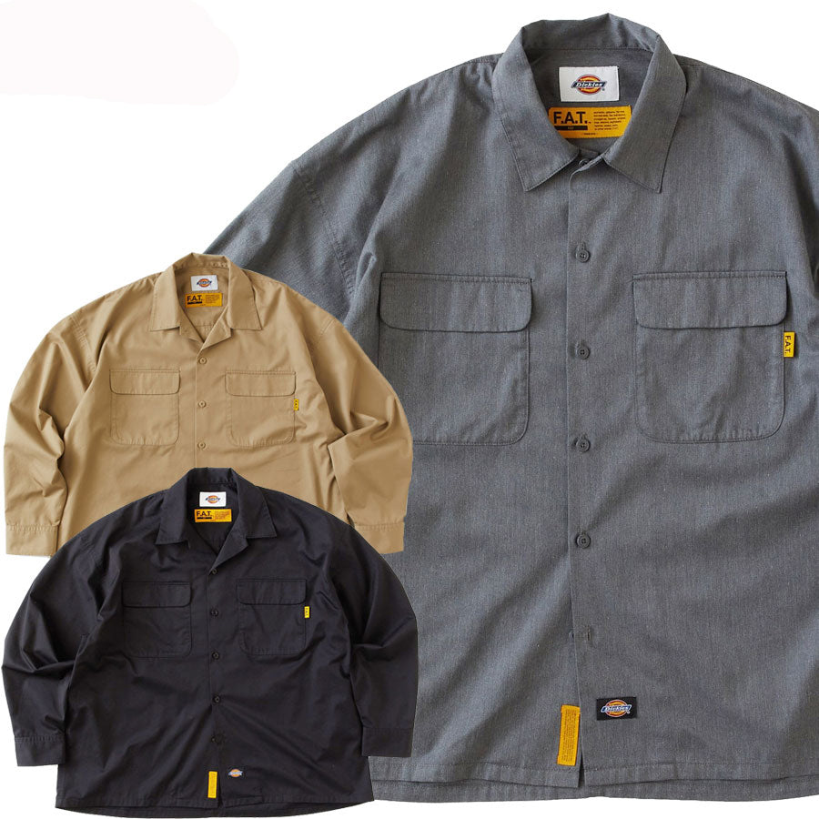 FAT エフエーティー シャツ SUPPLIES F32620-SH03 ワークシャツ Dickies ディッキーズ コラボ