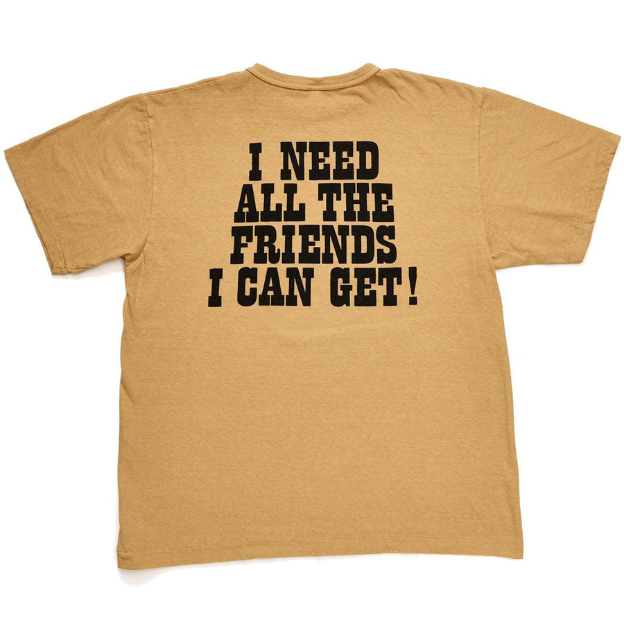 WAREHOUSE ウエアハウス Tシャツ Lot YP126S-2 I NEED ALL THE FRIENDS(CHARLIE BROWN) コラボ ピーナッツ PEANUTS スヌーピー